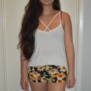 White Hollister strappy tank
